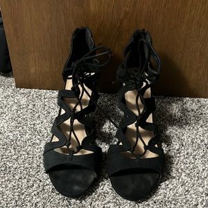 Black Lace Up Heels